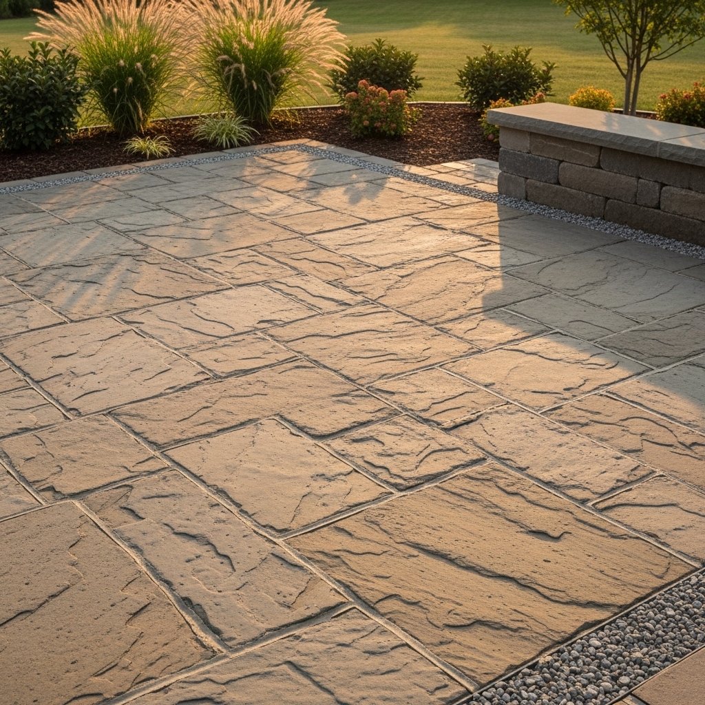 Natural flagstone patio installation in Fort Worth