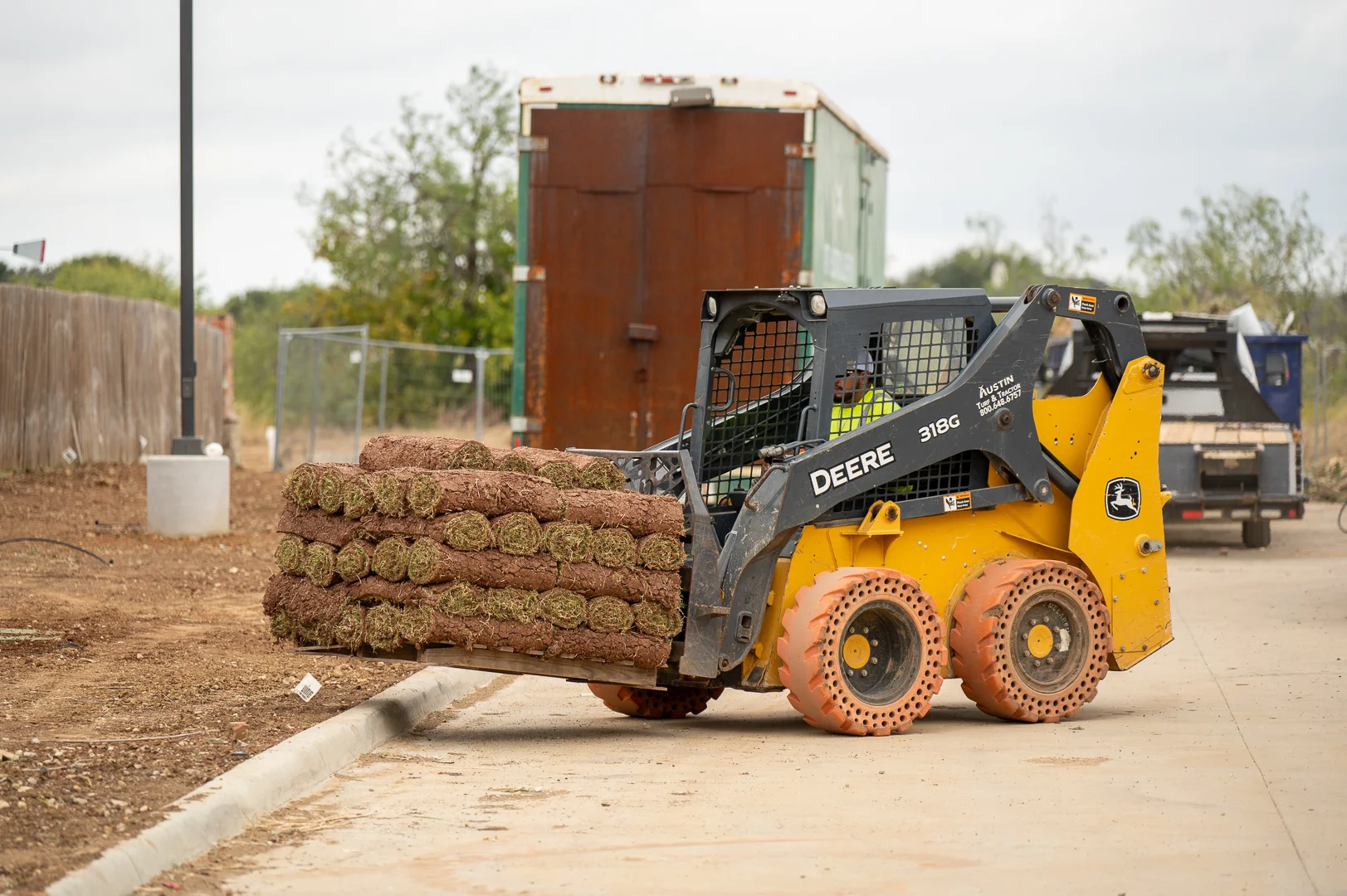 Soil preparation and grading for sod installation in Fort Worth