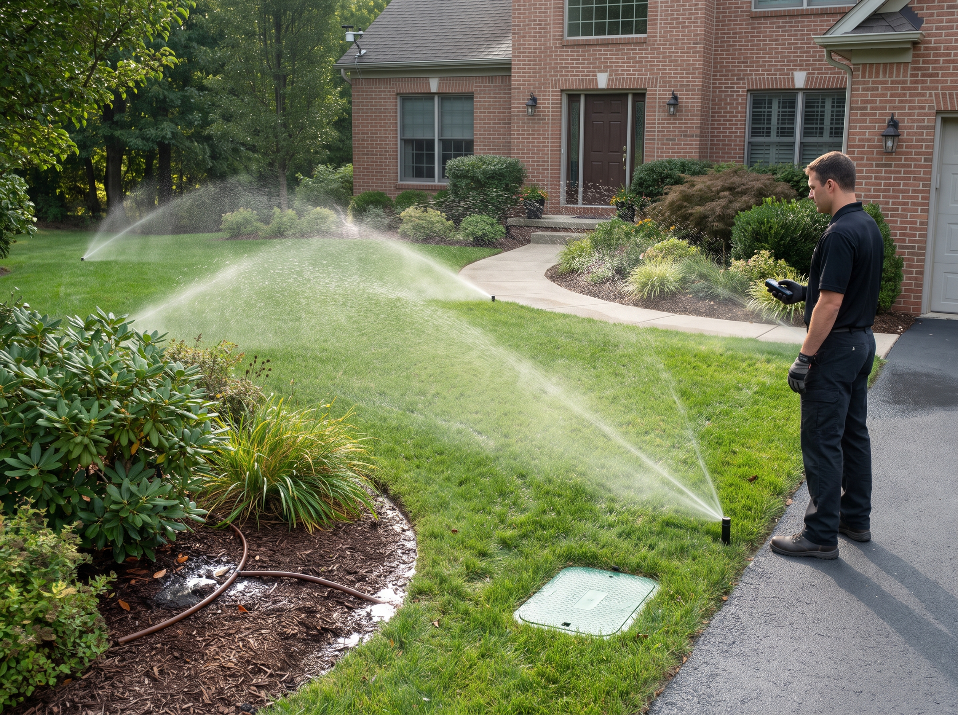 Sprinkler System Repair and Inspection Services Arlington TX Black Hill Landscaping