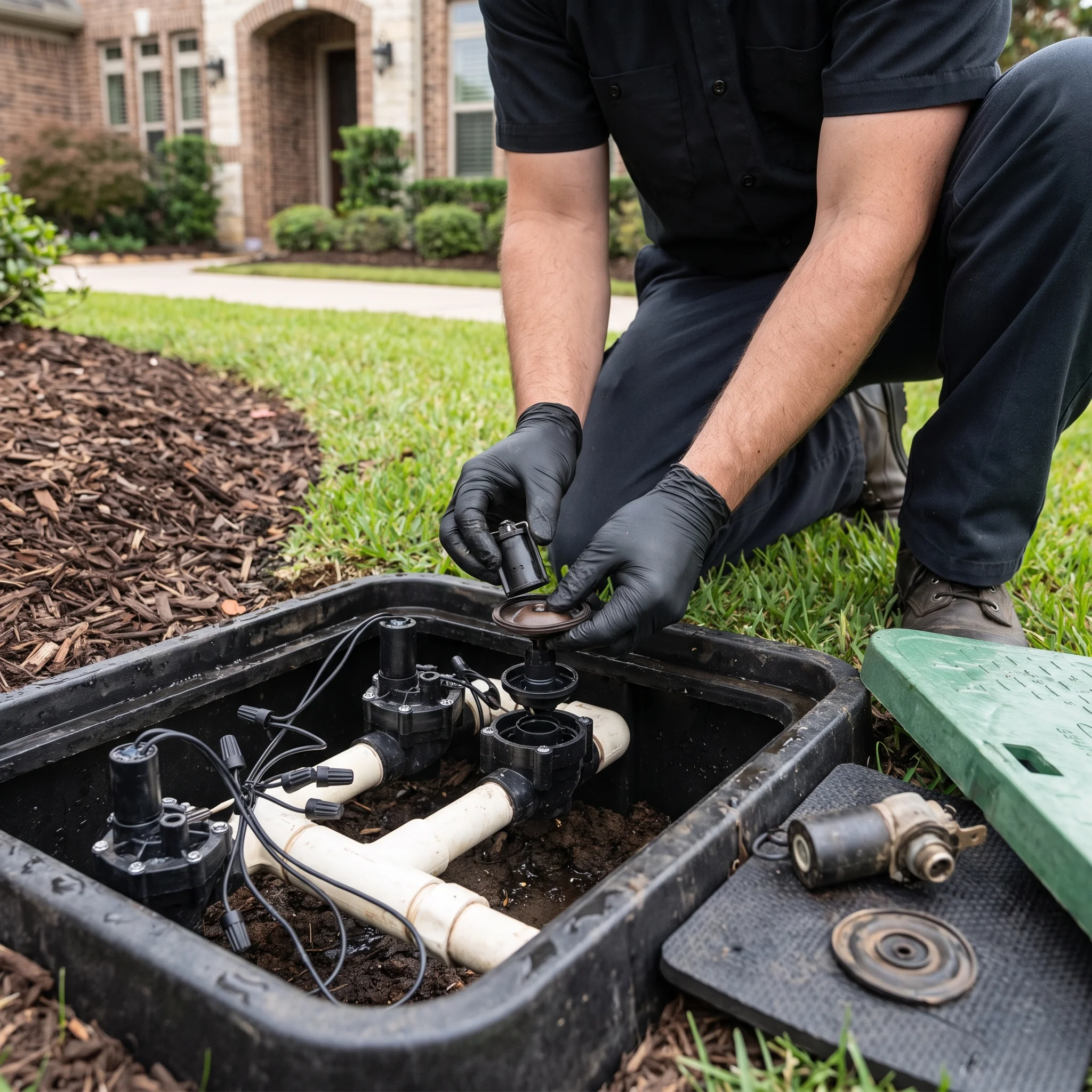 Sprinkler Repair and Inspection in Colleyville TX Black Hill Landscaping
