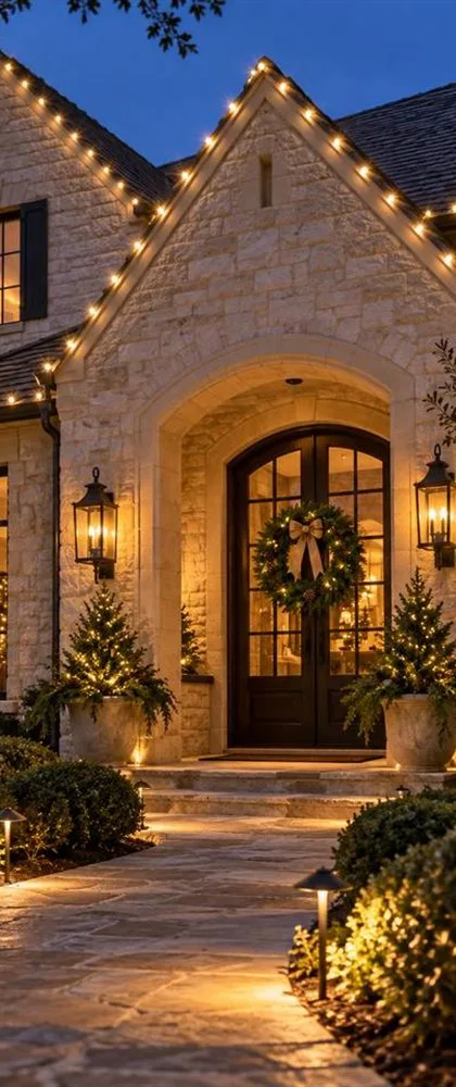 Design inspiration: pathway and landscape Christmas lighting