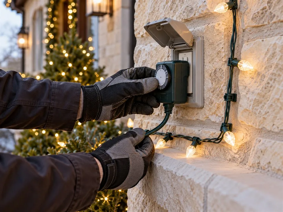 Design inspiration: outdoor power and timer planning for Christmas lights