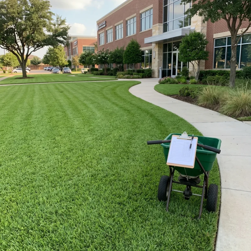 Commercial Fertilization and Weed Control Services Southlake TX Black Hill Landscaping