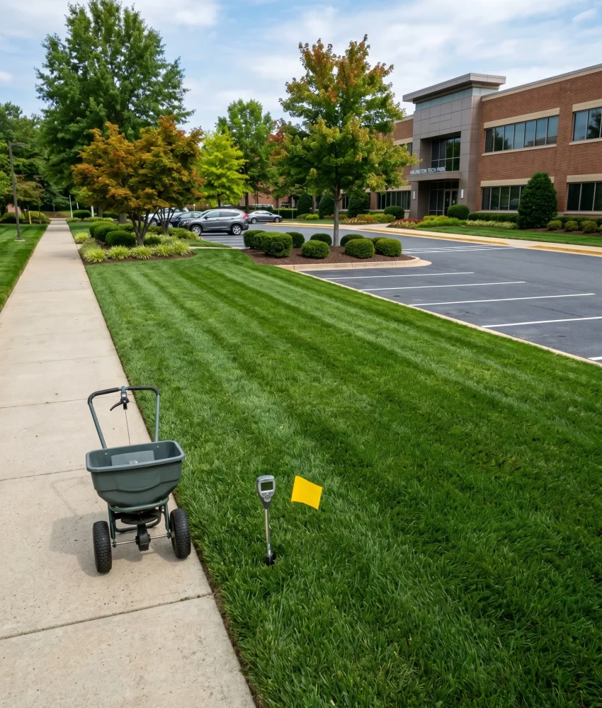 Commercial Fertilization and Weed Control Arlington TX Black Hill Landscaping