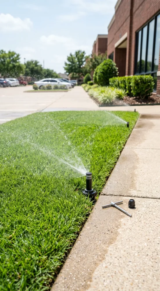 Commercial Irrigation Inspection and Repair in Colleyville, TX Black Hill Landscaping