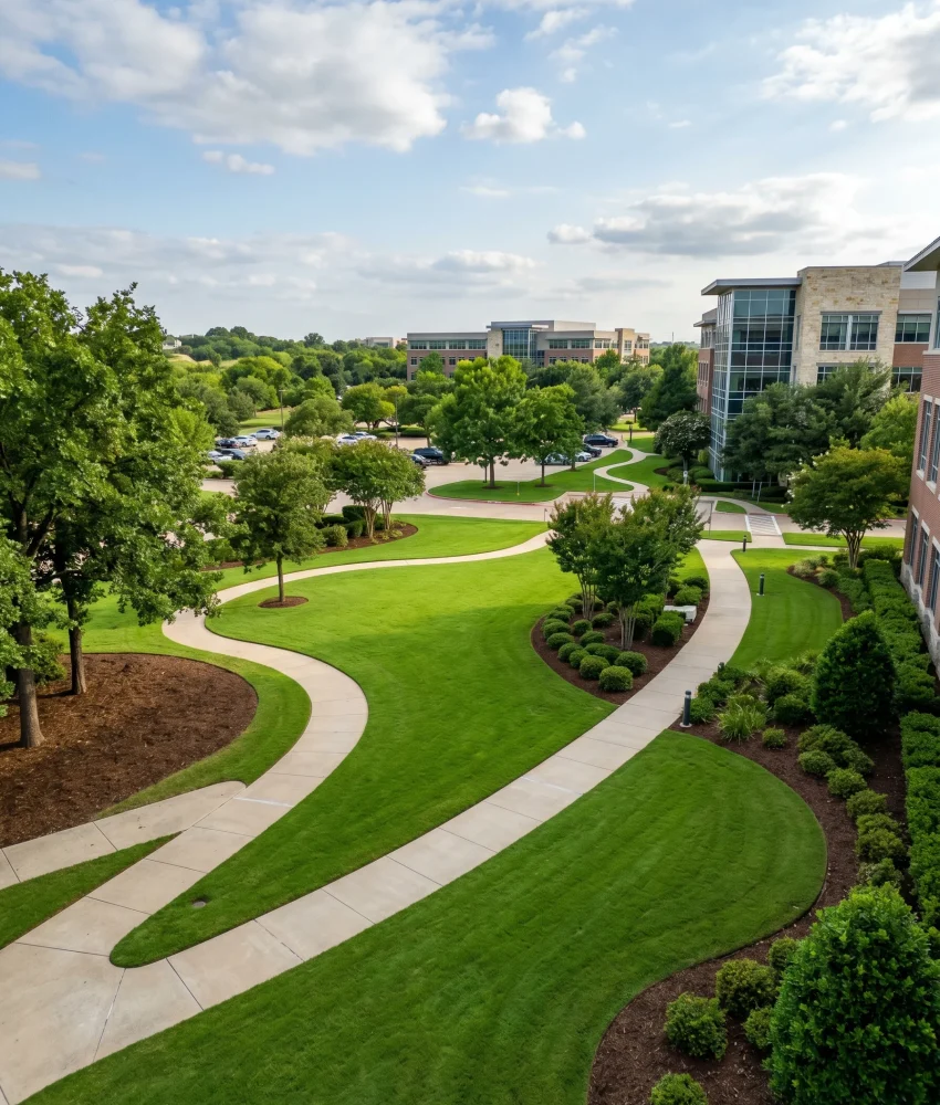 Commercial Lawn Fertilization and Weed Control Aledo TX Black Hill Landscaping