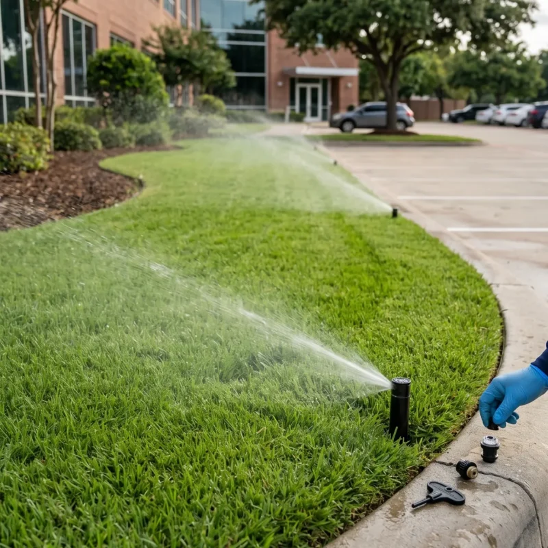Sprinkler System Repair and Inspection Services Arlington TX Black Hill Landscaping
