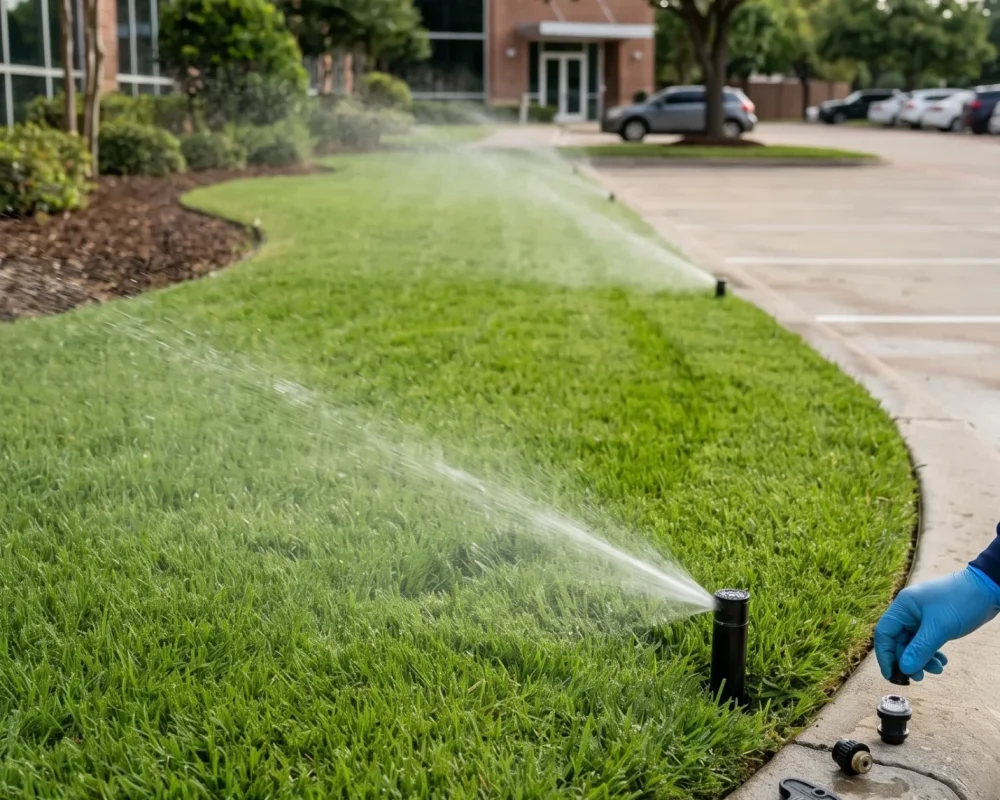 Sprinkler System Repair and Inspection Services Arlington TX Black Hill Landscaping