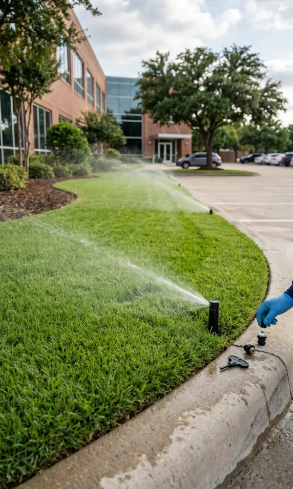 Diagnostic Inspection and Repairs for Commercial Irrigation Systems Black Hill Landscaping Fort Worth