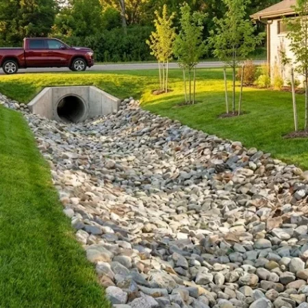 Drainage Channel Protection Black Hill Landscaping Fort Worth