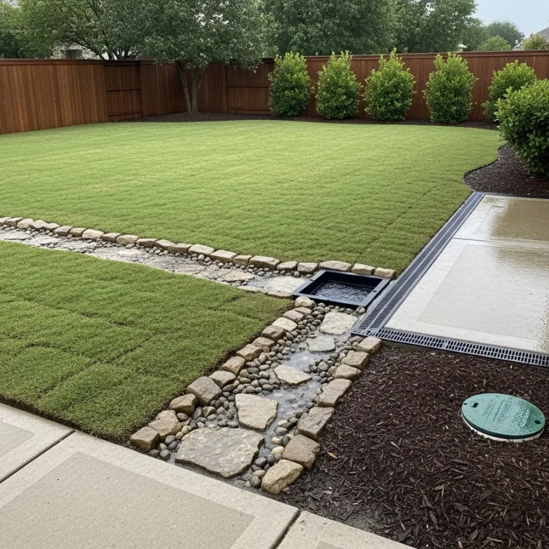 Standing Water Solutions Keller TX Black Hill Landscaping
