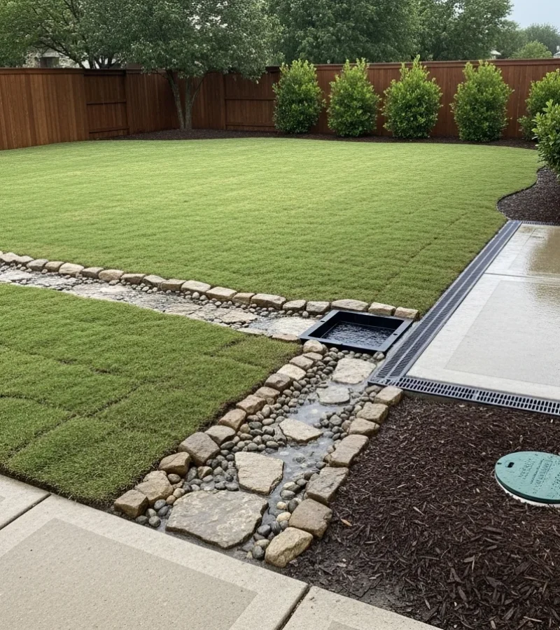 Standing Water Solutions Keller TX Black Hill Landscaping