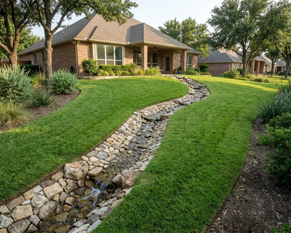 Erosion Control Solutions Keller TX Black Hill Landscaping