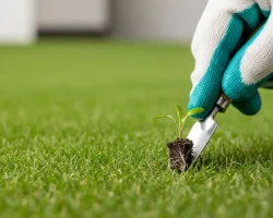 Commercial fertilization and weed control program in Fort Worth