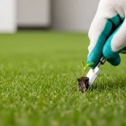 Commercial fertilization and weed control program in Fort Worth