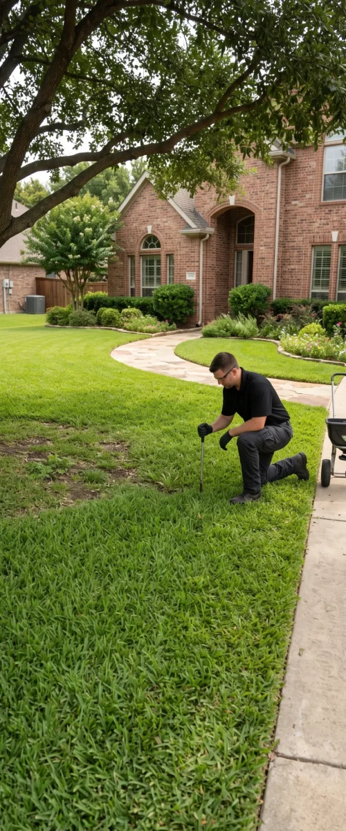 Lawn Fertilization and Weed Control Keller TX Black Hill Landscaping