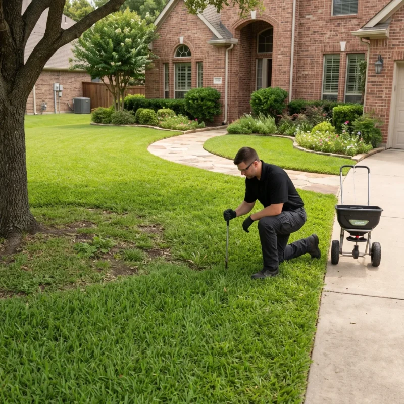 Fertilization and Weed Control Fort Worth TX Black Hill Landscaping