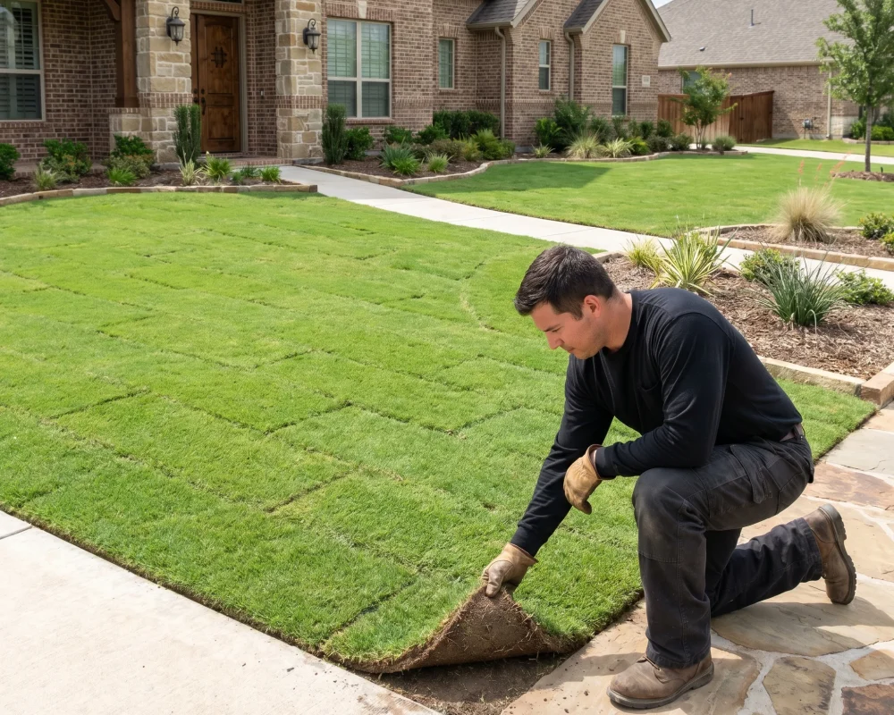 Sod Installation in Colleyville, TX Black Hill Landscaping