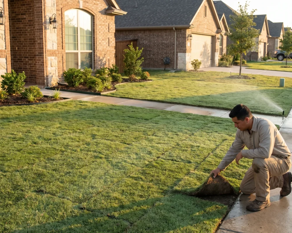 Sod Installation in Benbrook, TX Black Hill Landscaping