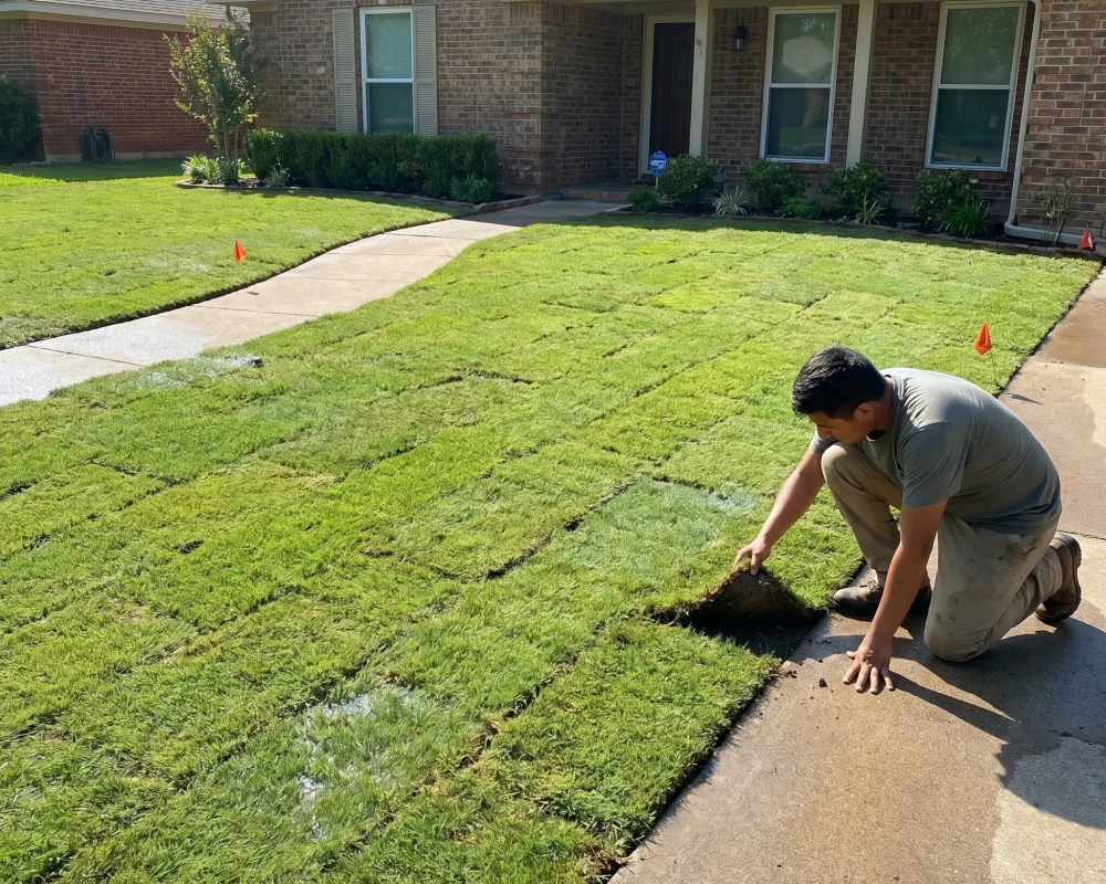 Sod Installation Services Southlake TX Black Hill Landscaping