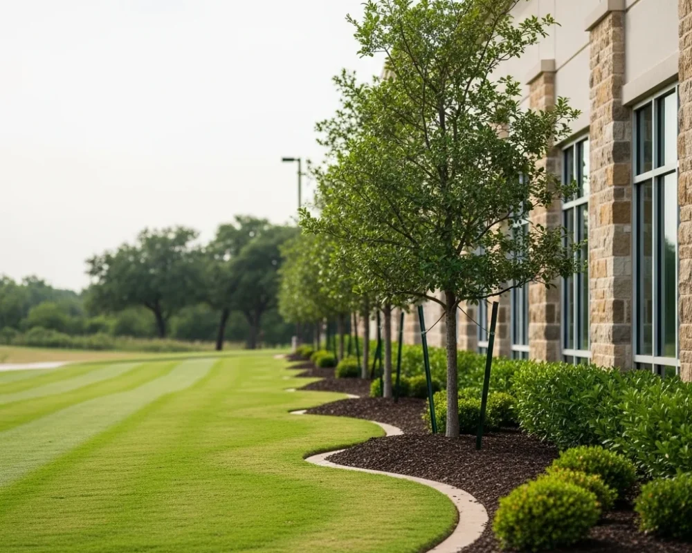 Commercial property landscape maintenance program in Fort Worth