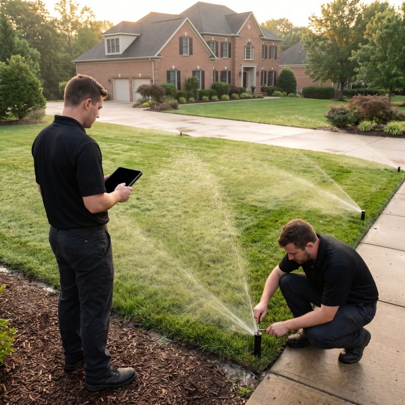 Sprinkler System Repair and Inspection Services Arlington TX Black Hill Landscaping