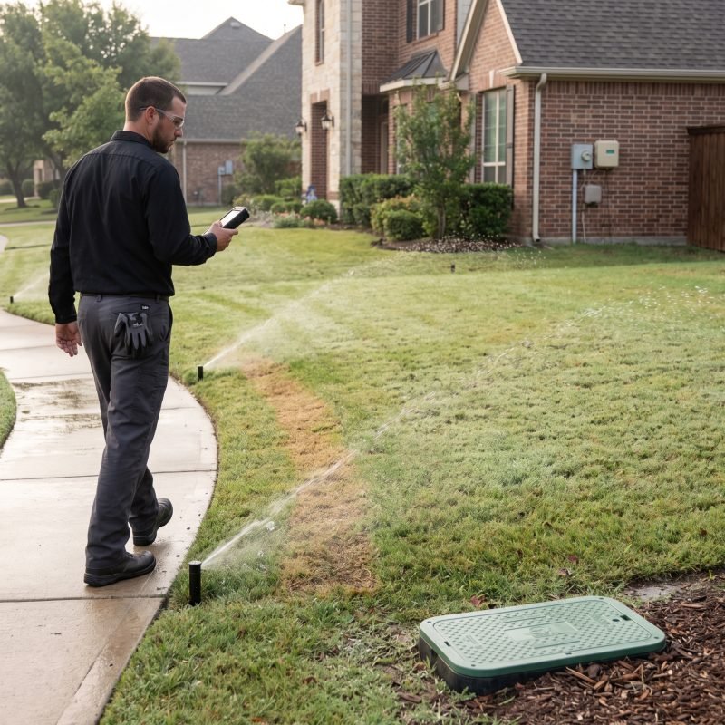 Sprinkler System Repair and Inspection Services Arlington TX Black Hill Landscaping