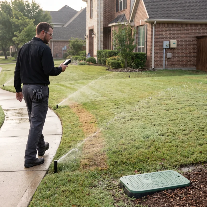 Sprinkler Repair and Inspection in Colleyville TX Black Hill Landscaping