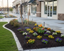 Seasonal landscape refinement for Fort Worth commercial property