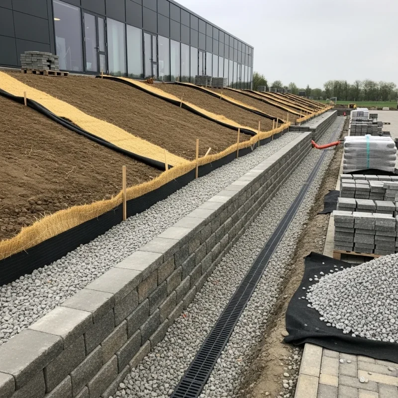 Slope Structural Reinforcement Fort Worth Black Hill Landscaping