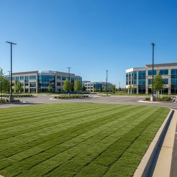 Black Hill Landscaping team installing sod on a Fort Worth residential property