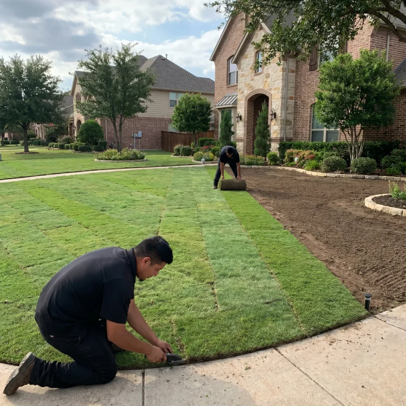 Sod Installation Services Arlington TX Black Hill Landscaping