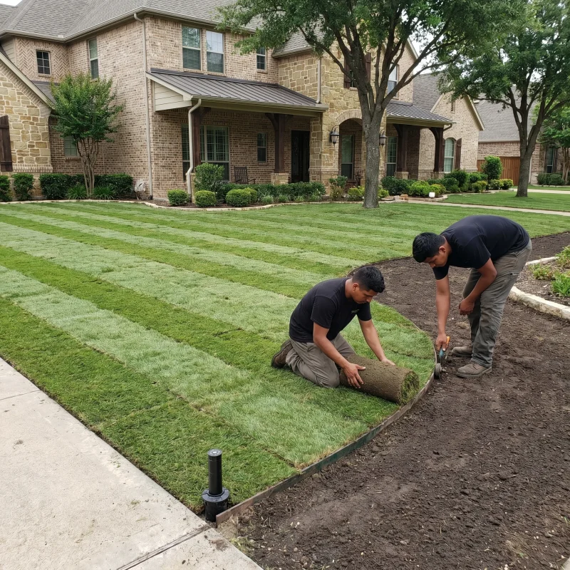 Sod Installation Services Southlake TX Black Hill Landscaping