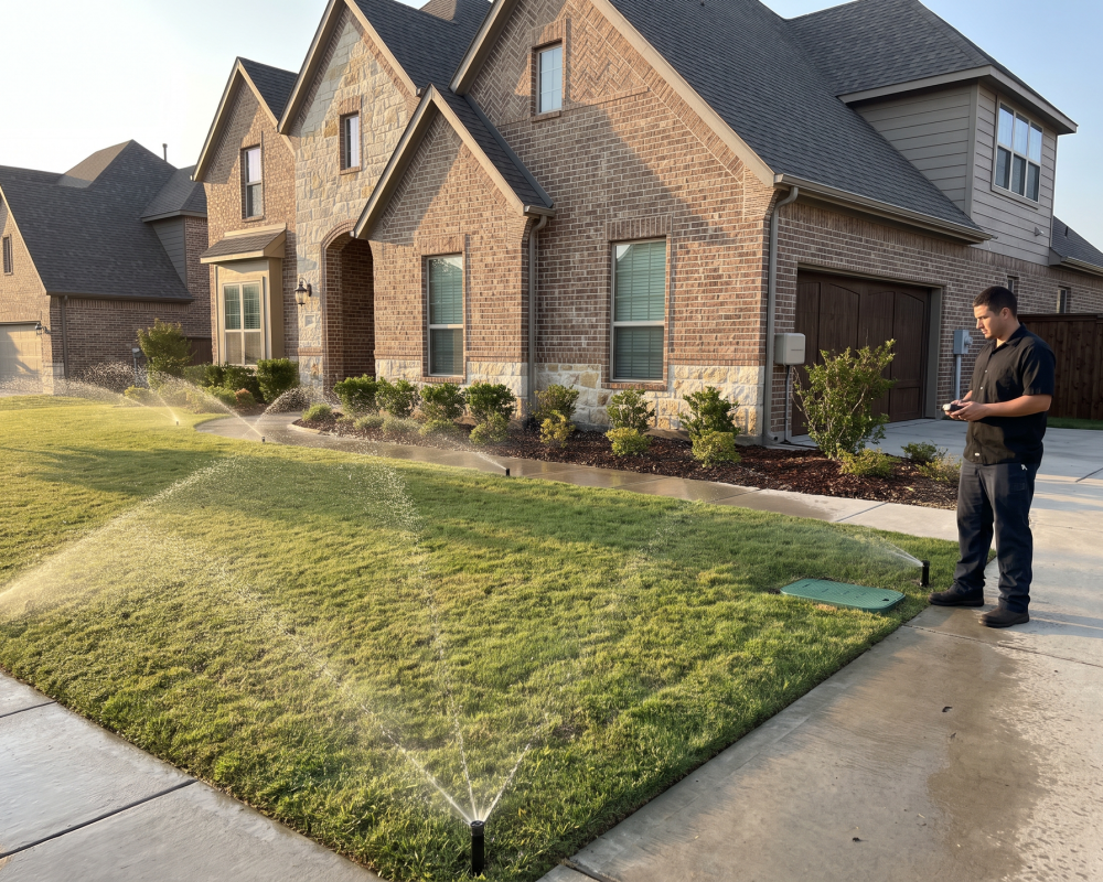 Sprinkler System Repair and Inspection Services Arlington TX Black Hill Landscaping