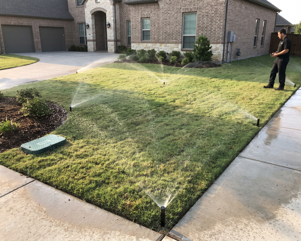 Sprinkler System Repair and Inspection Services Arlington TX Black Hill Landscaping
