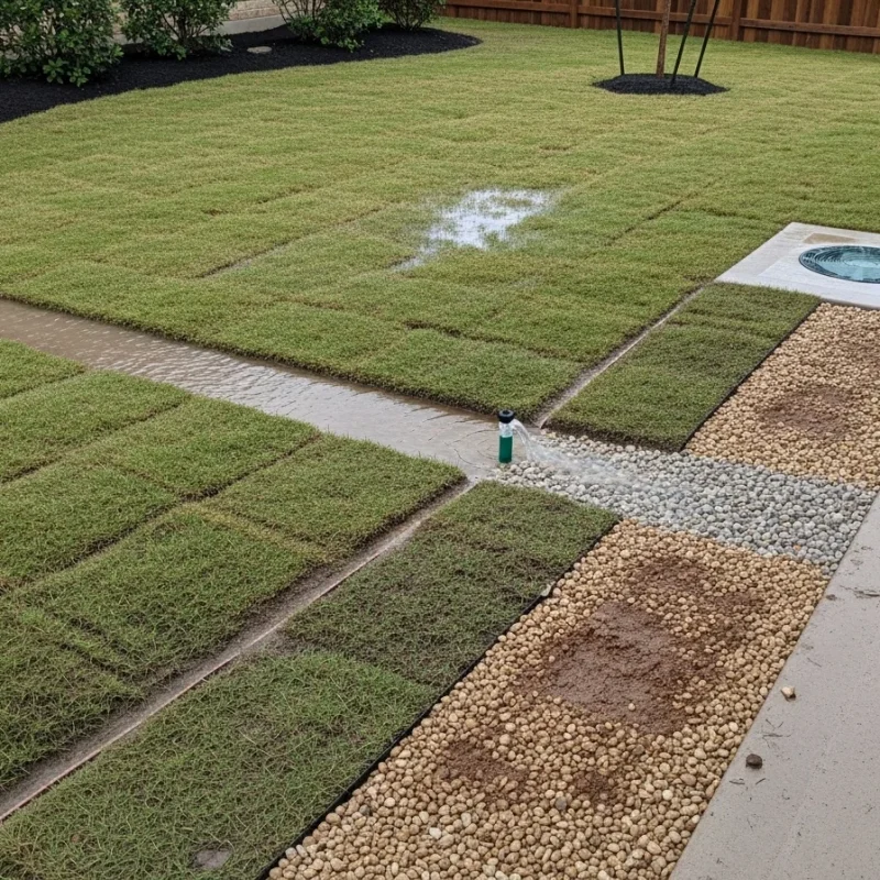 Standing Water Solutions For Aledo TX Black Hill Landscaping