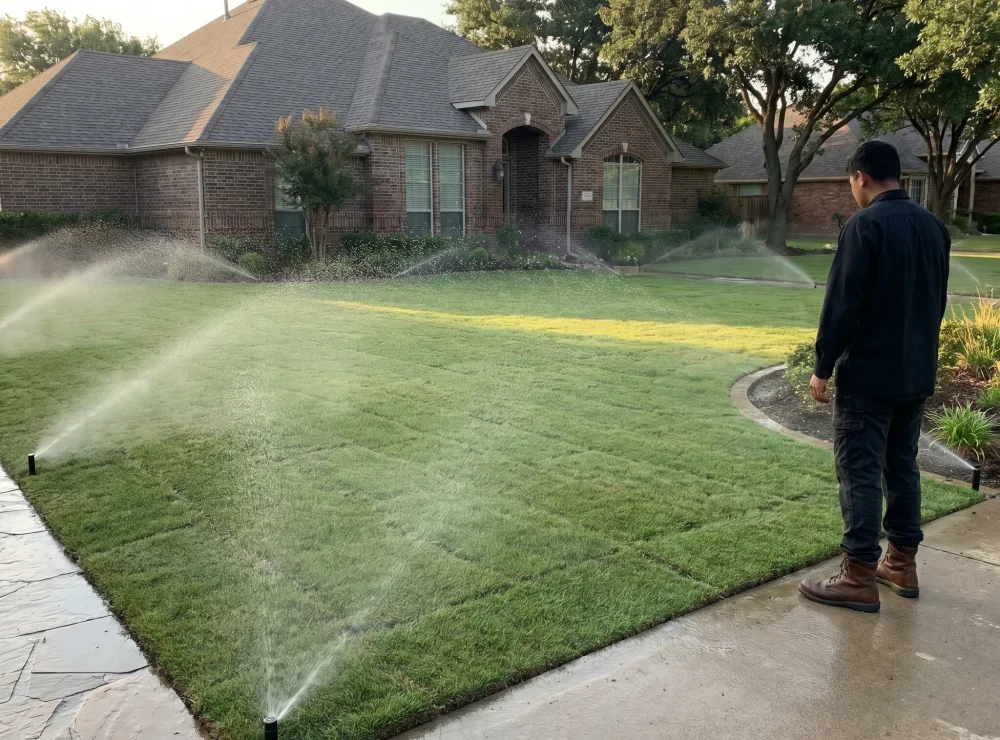 Watering and Establishment Rev Black Hill Landscaping Fort Worth