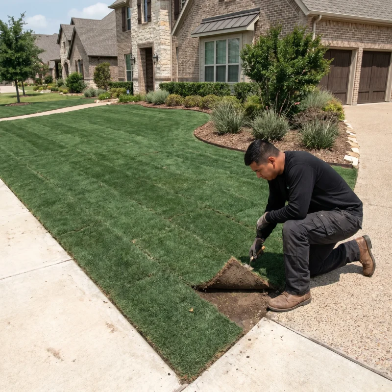 Sod Installation Services Southlake TX Black Hill Landscaping