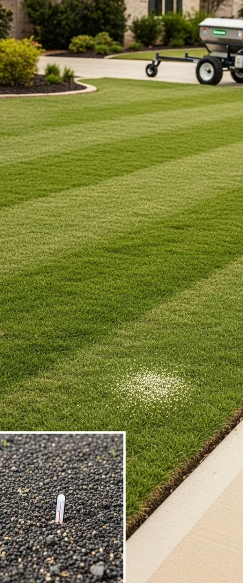 Pre-emergent weed control application for North Texas lawns